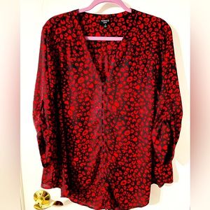 Torrid Harper Red&Black Blouse
